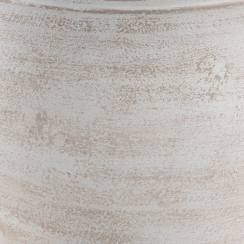 Meadie Distressed White Vase- Viva Furn