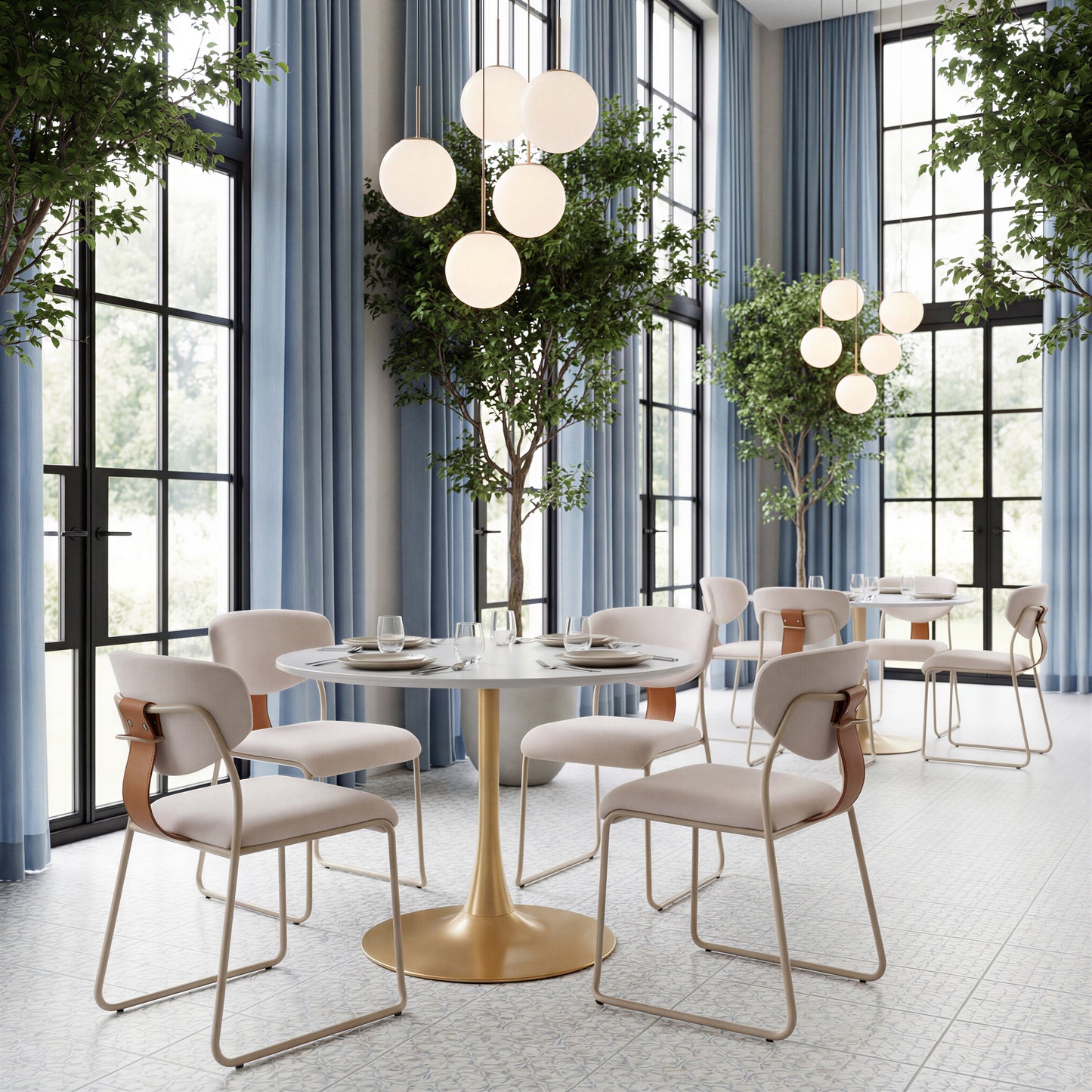 Meadow Cloud White Dining Chair (Set of 4) - Ornate Home