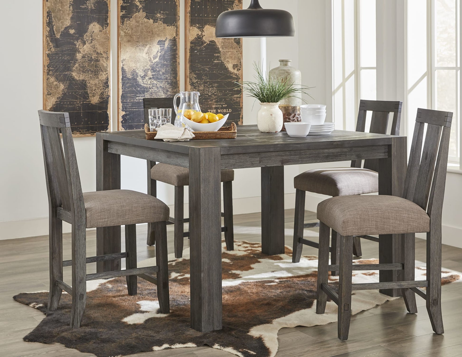 Meadow Graphite Counter Stool (Set of 2) - Ornate Home