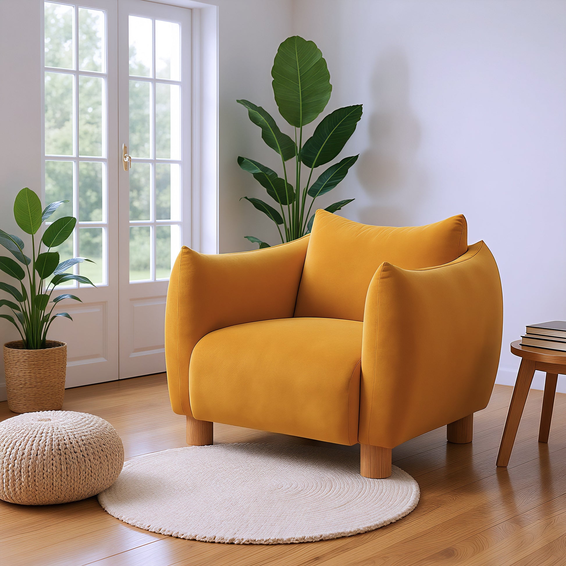 Meia Mustard Accent Chair - Ornate Home