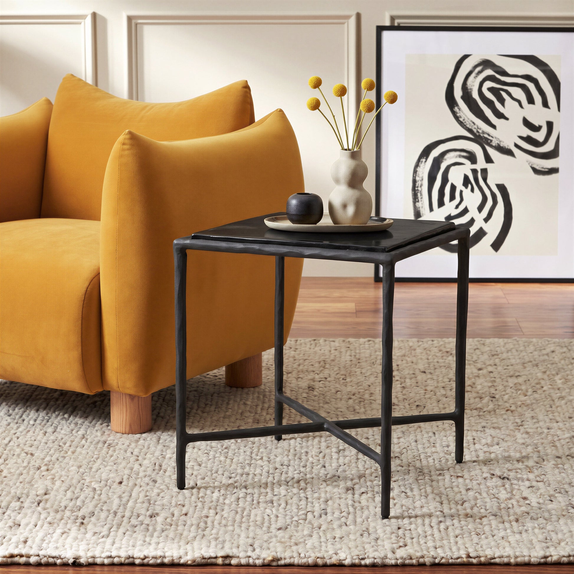 Meia Mustard Accent Chair - Ornate Home
