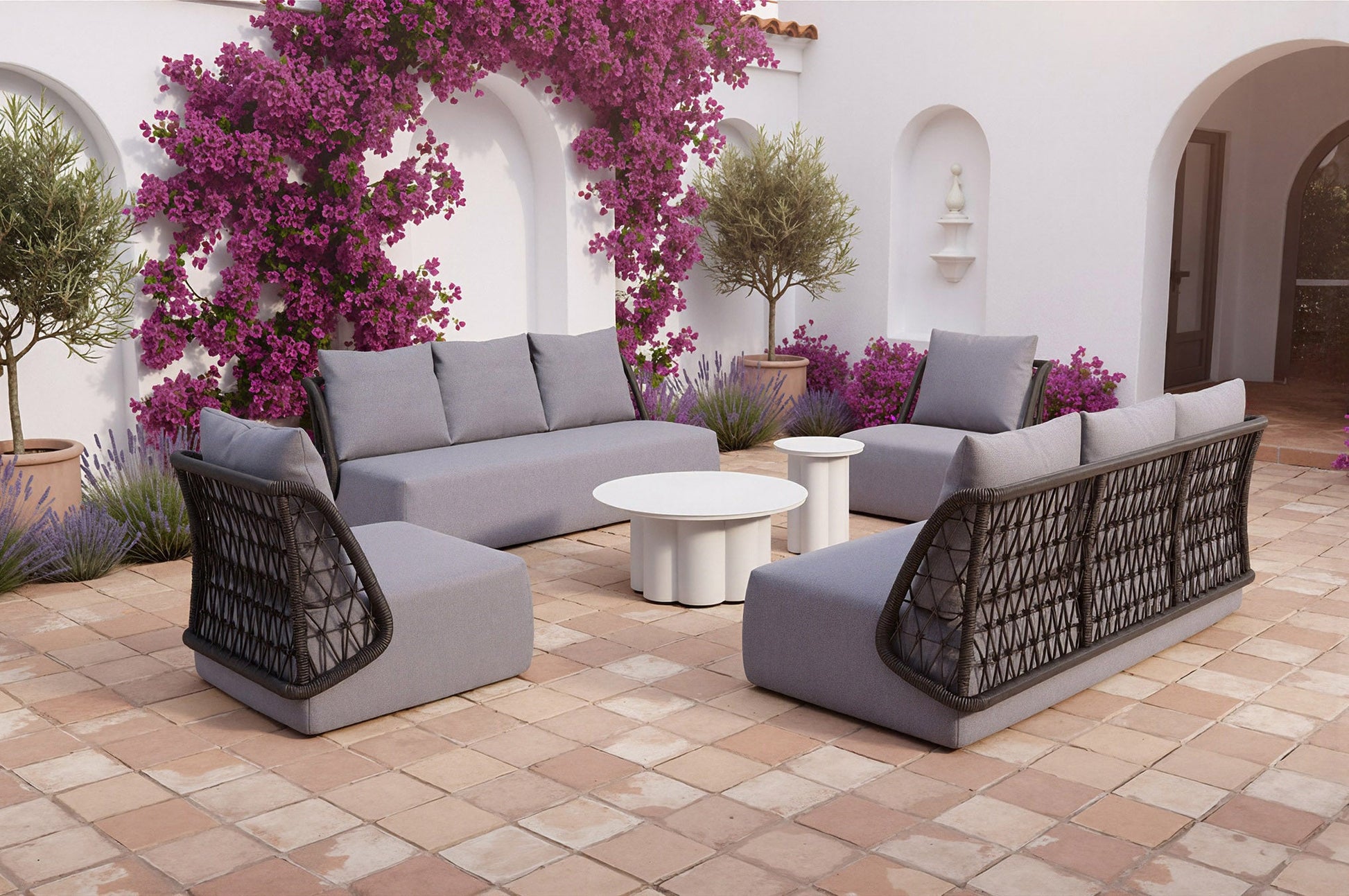 Mekan Gray Outdoor Accent Chair - Ornate Home