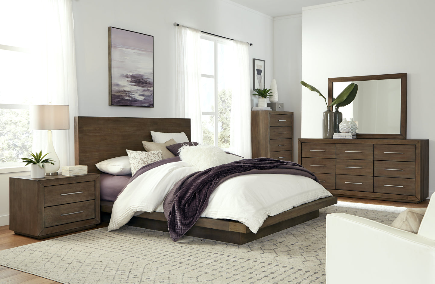 Melbourne Five Drawer Chest in Dark Pine - Ornate Home