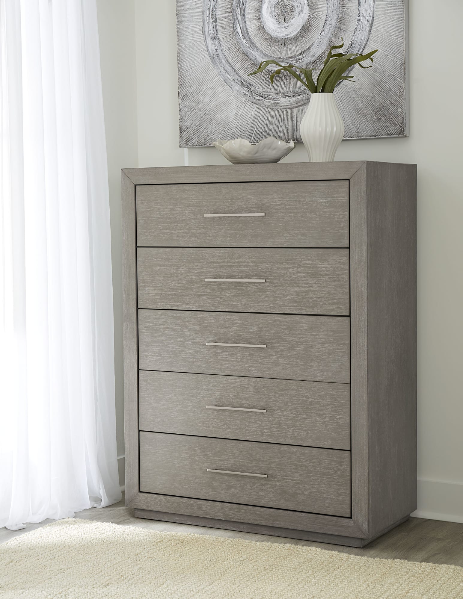 Melbourne Mineral Five Drawer Chest - Ornate Home