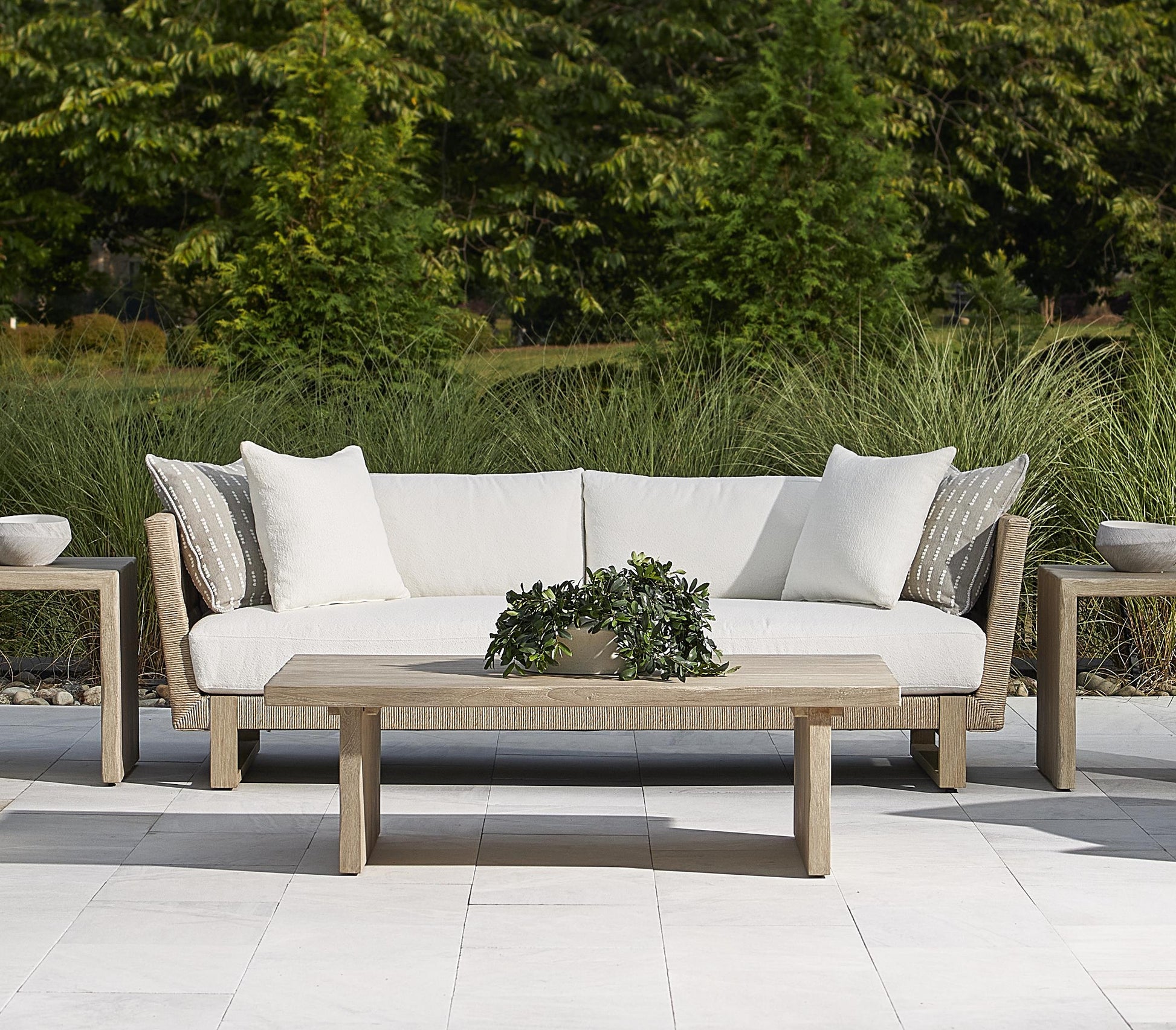 Melbourne Sea Oat Outdoor Cocktail Table - Ornate Home
