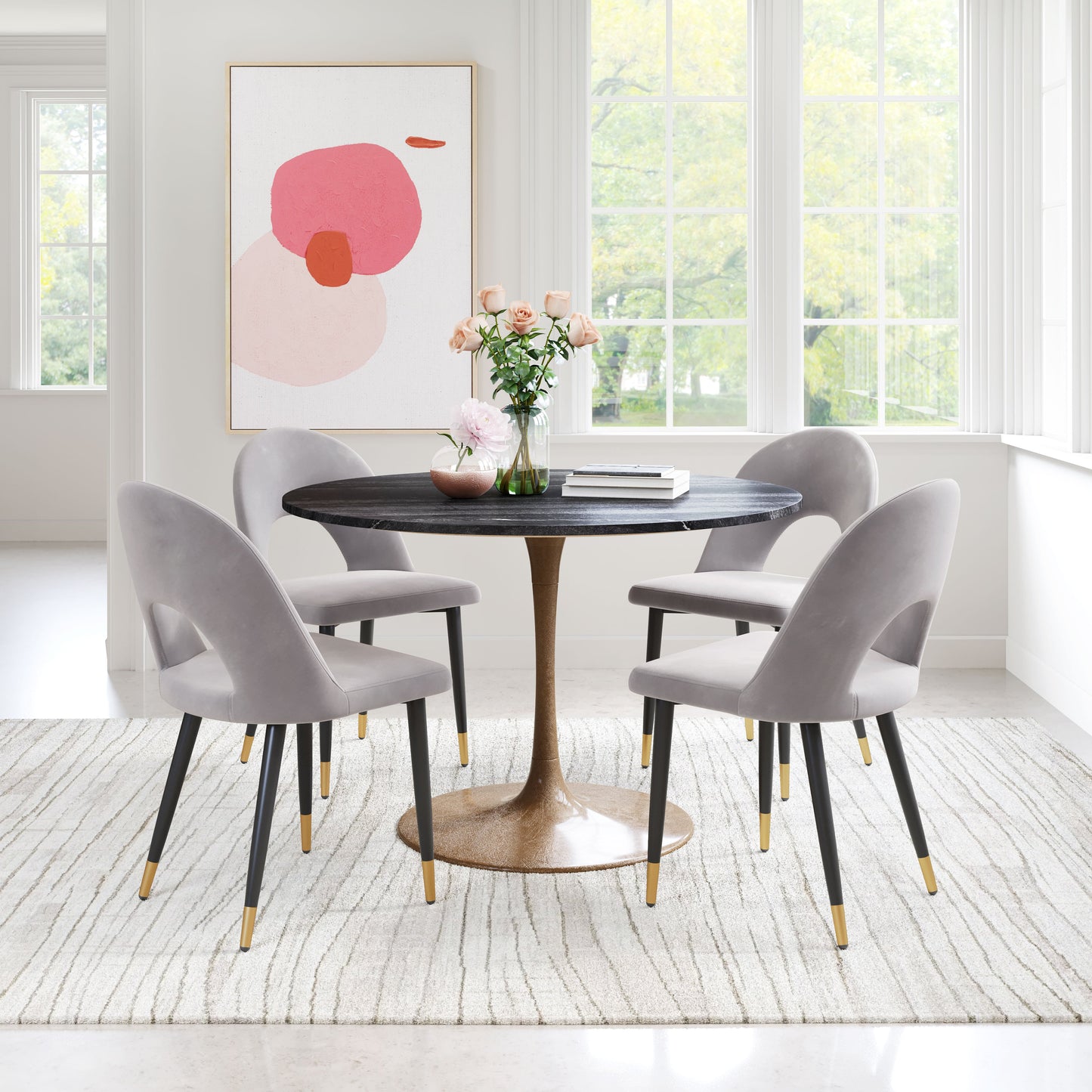Menlo Gray Dining Chair (Set of 2) - Ornate Home