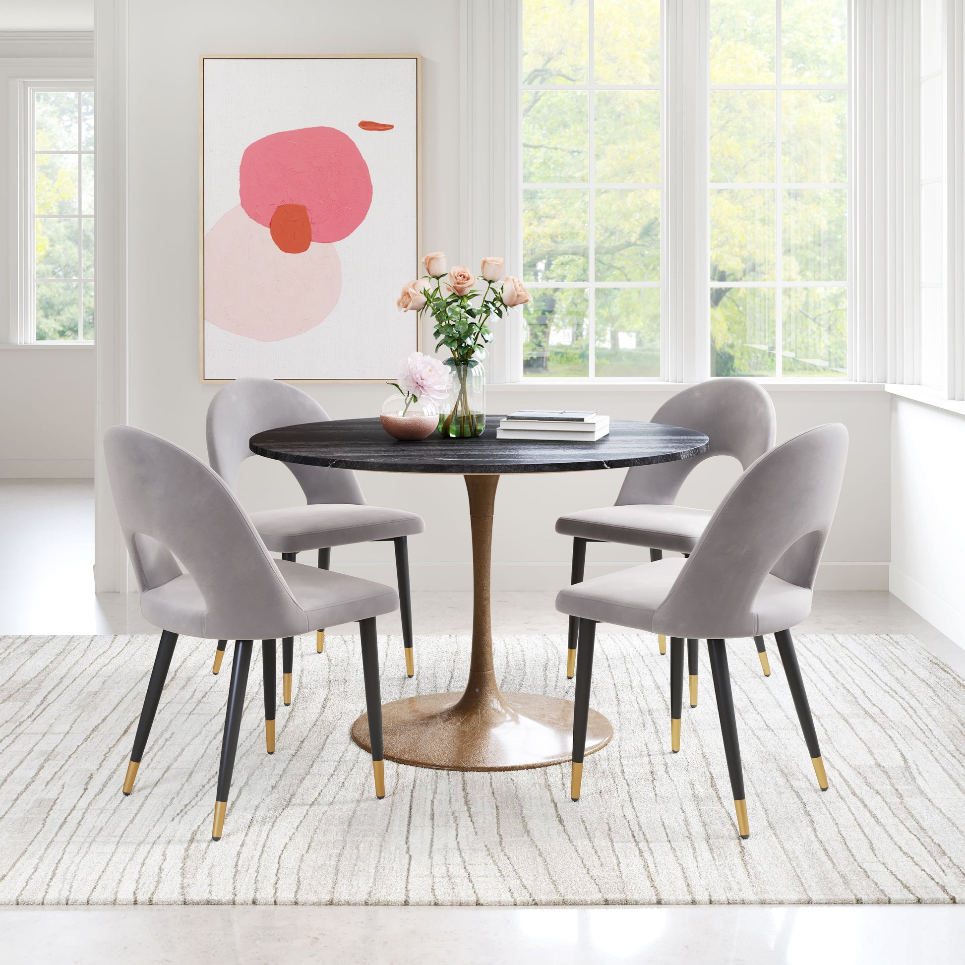 Menlo Gray Dining Chair (Set of 2) - Ornate Home
