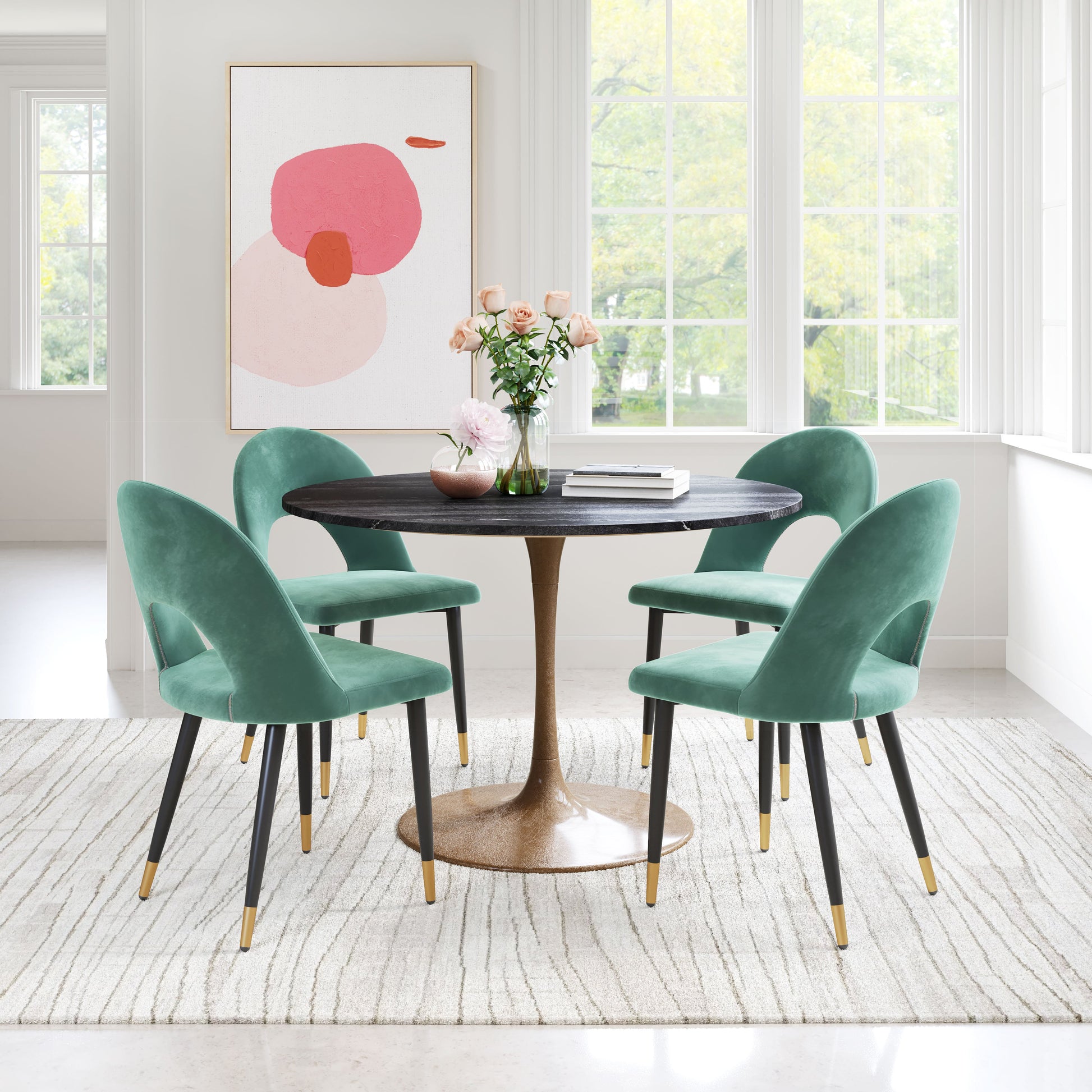 Menlo Green Dining Chair (Set of 2) - Ornate Home