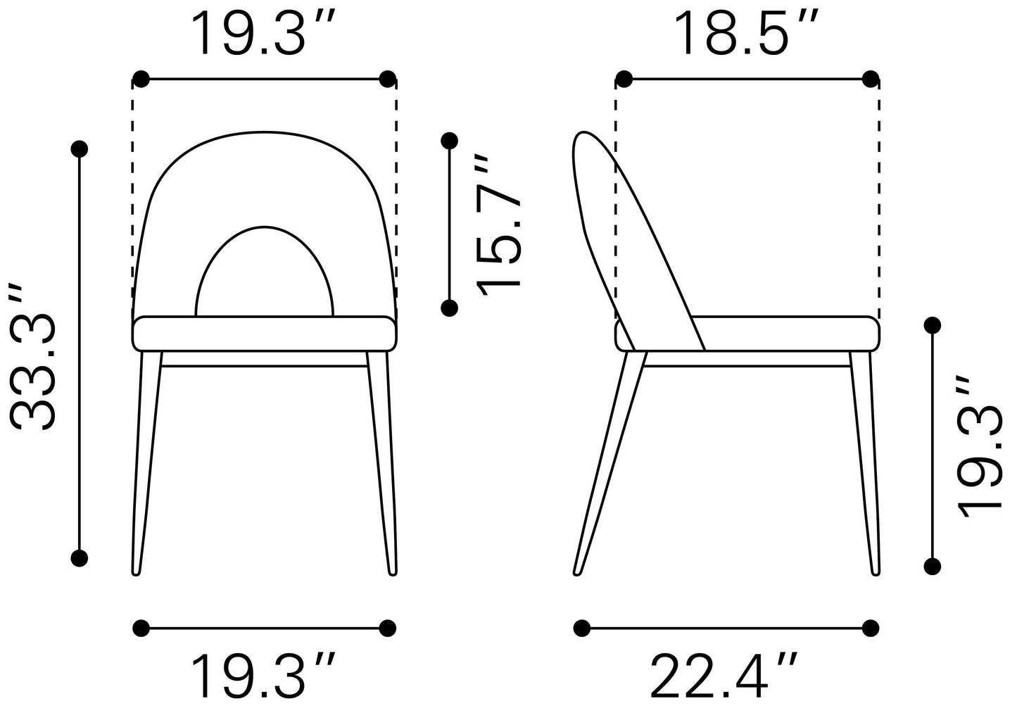 Menlo Green Dining Chair (Set of 2) - Ornate Home