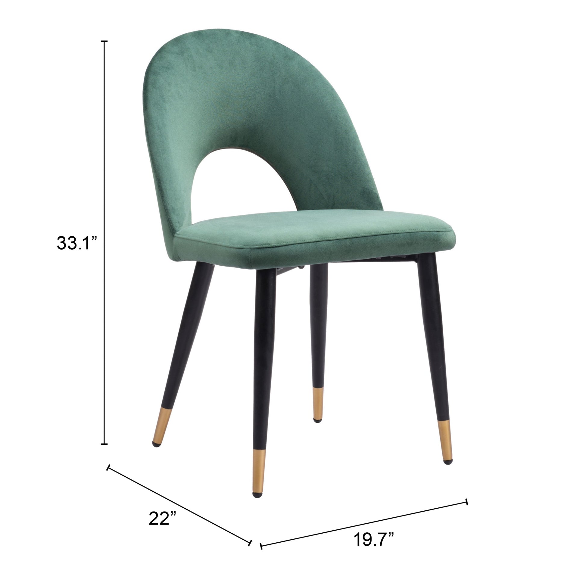 Menlo Green Dining Chair (Set of 2) - Ornate Home