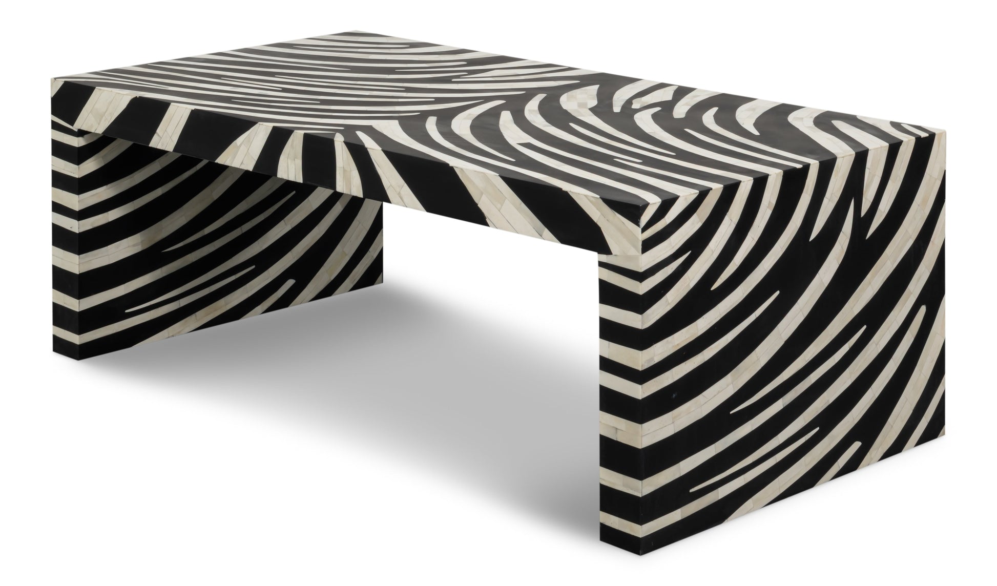 Meridian Brown Bone Inlay Cocktail Table - Ornate Home