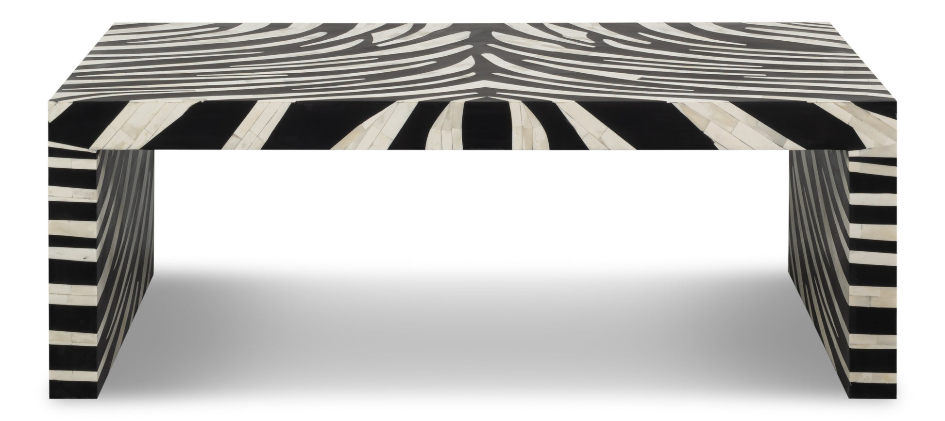 Meridian Brown Bone Inlay Cocktail Table - Ornate Home