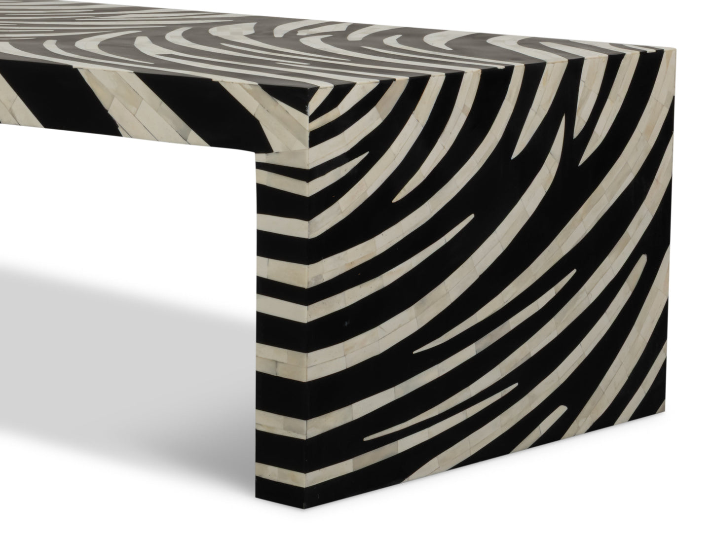 Meridian Brown Bone Inlay Cocktail Table - Ornate Home