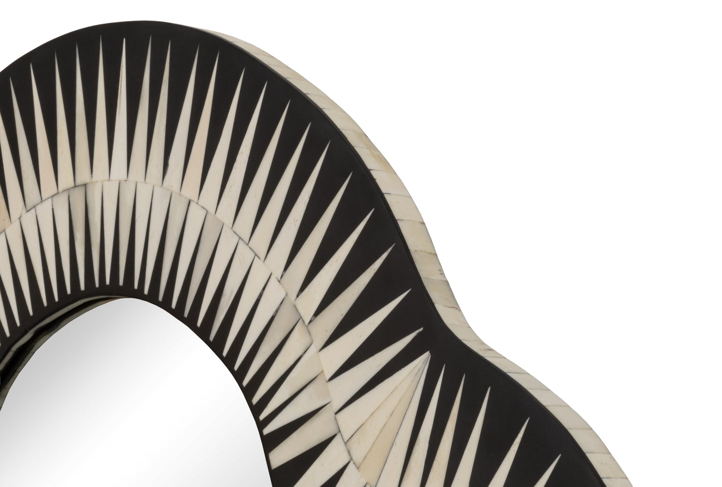 Meridian Brown Bone Inlay Mirror - Ornate Home
