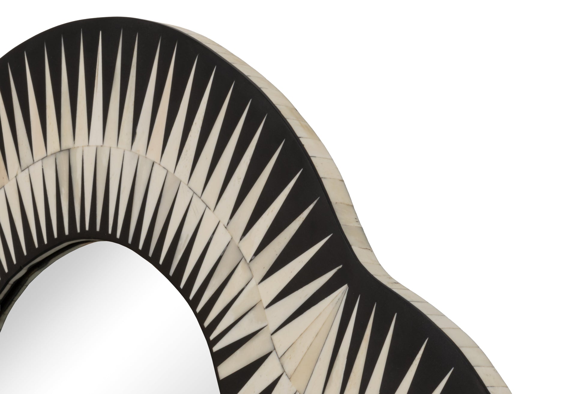 Meridian Brown Bone Inlay Mirror - Ornate Home