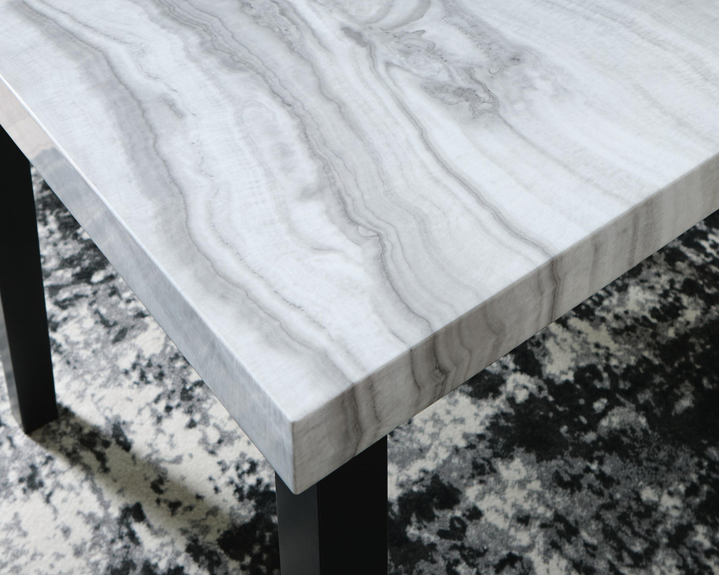 Mervannie Gray/Black Counter Height Dining Table- Viva Furn