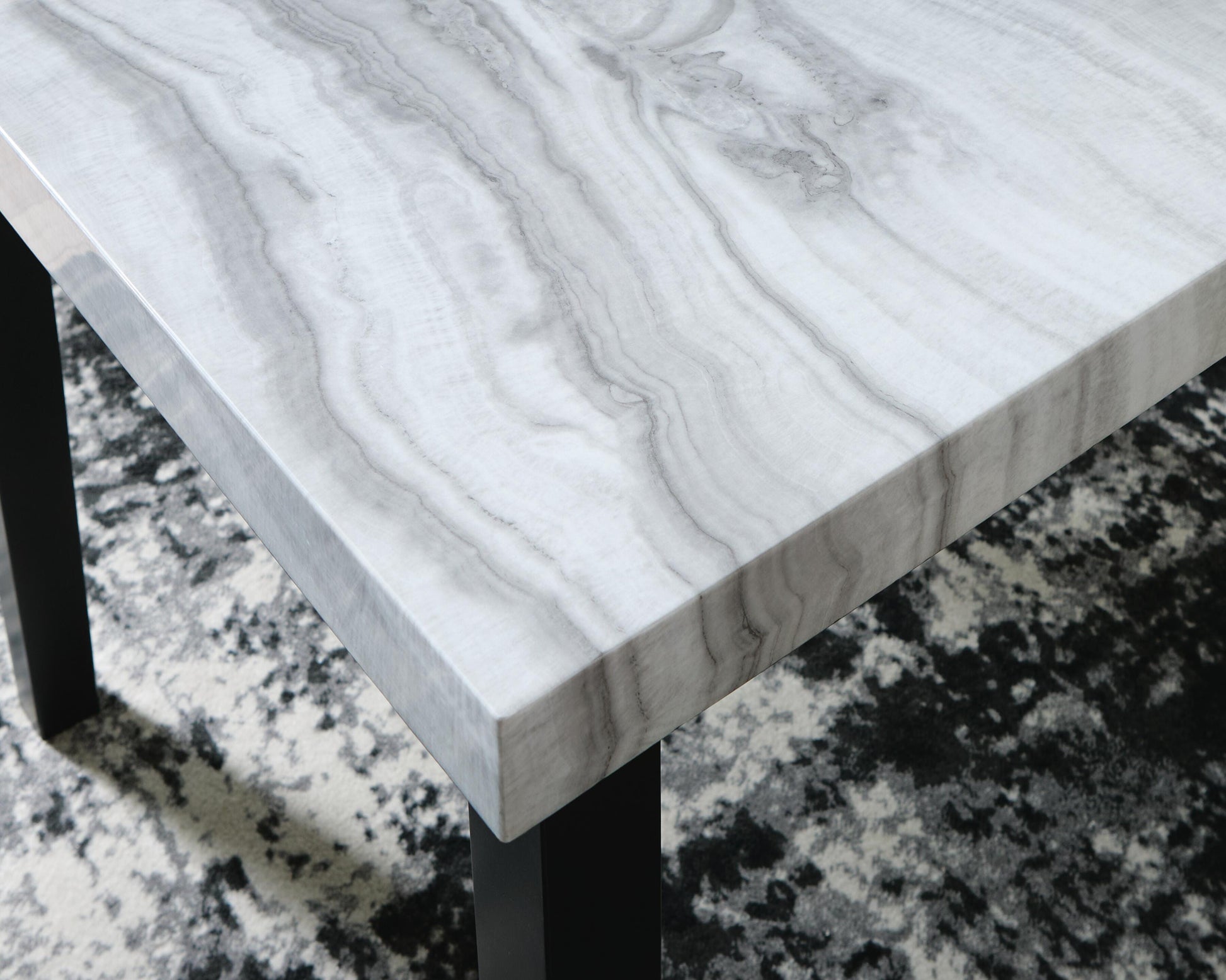 Mervannie Gray/Black Counter Height Dining Table- Viva Furn