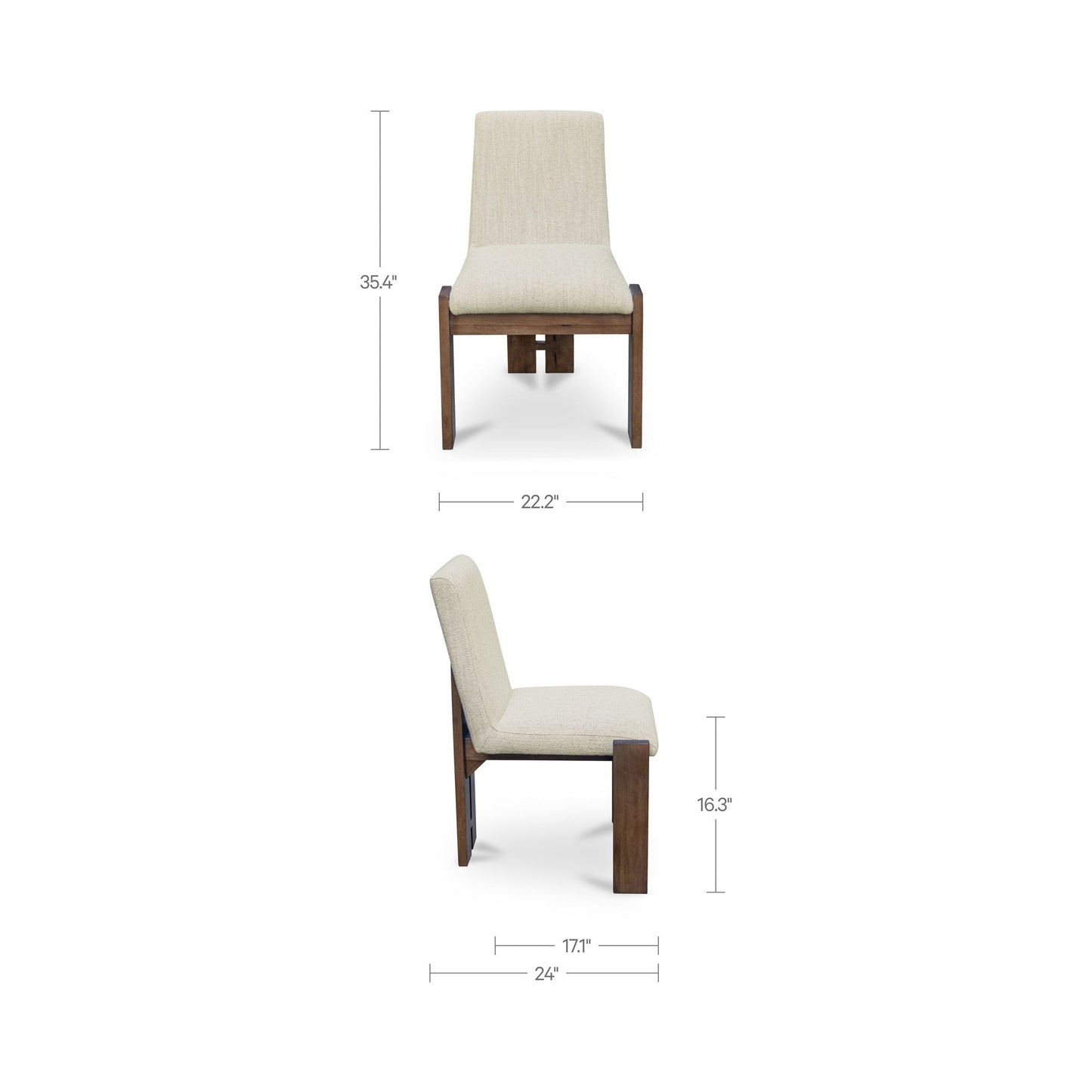 Mia Beige/Cashew Dining Chair (Set of 2) - Ornate Home