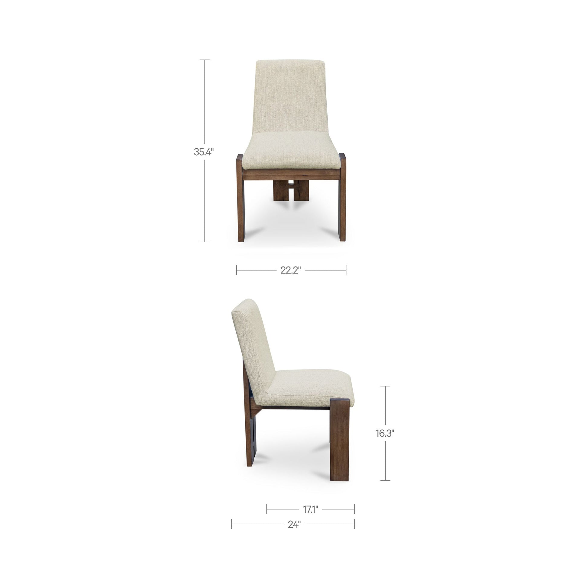 Mia Beige/Cashew Dining Chair (Set of 2) - Ornate Home