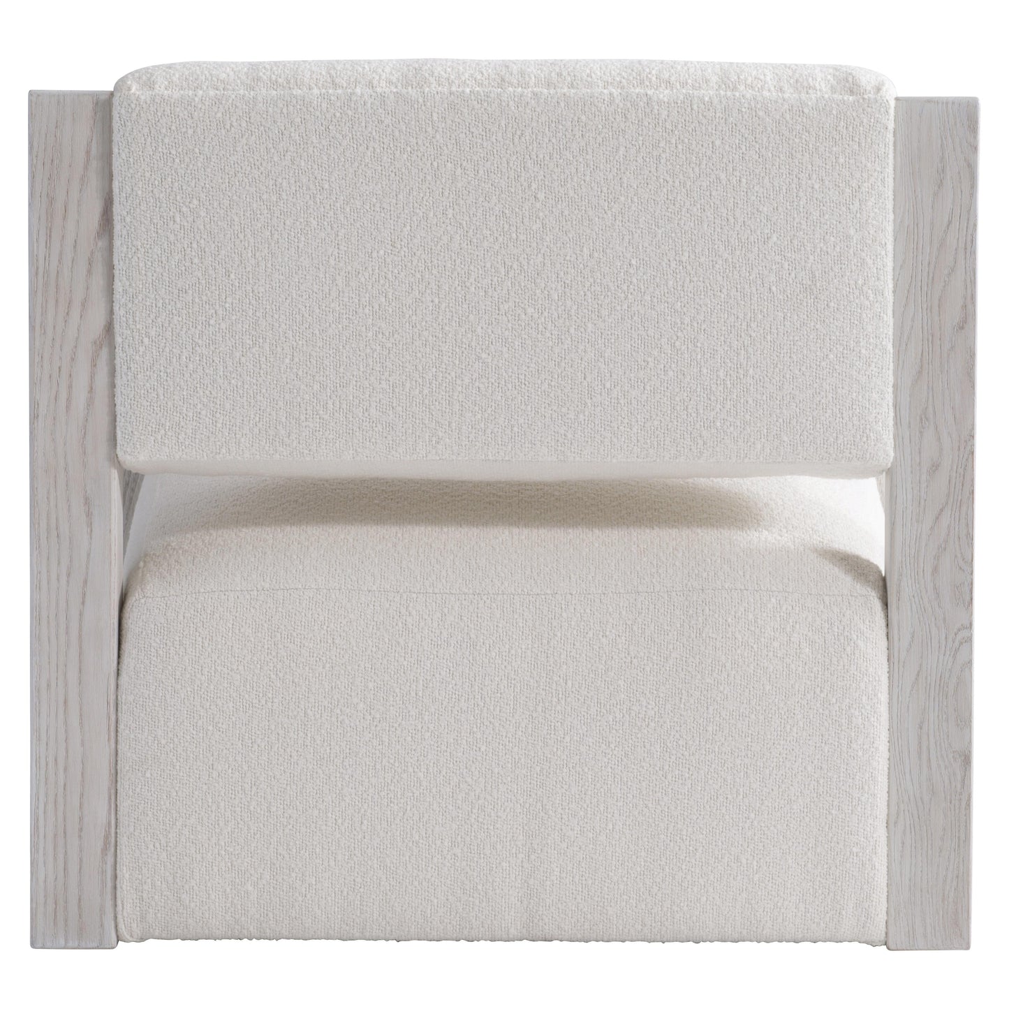 Mica White/Cream/Weathered Bone Fabric Swivel Chair - Ornate Home