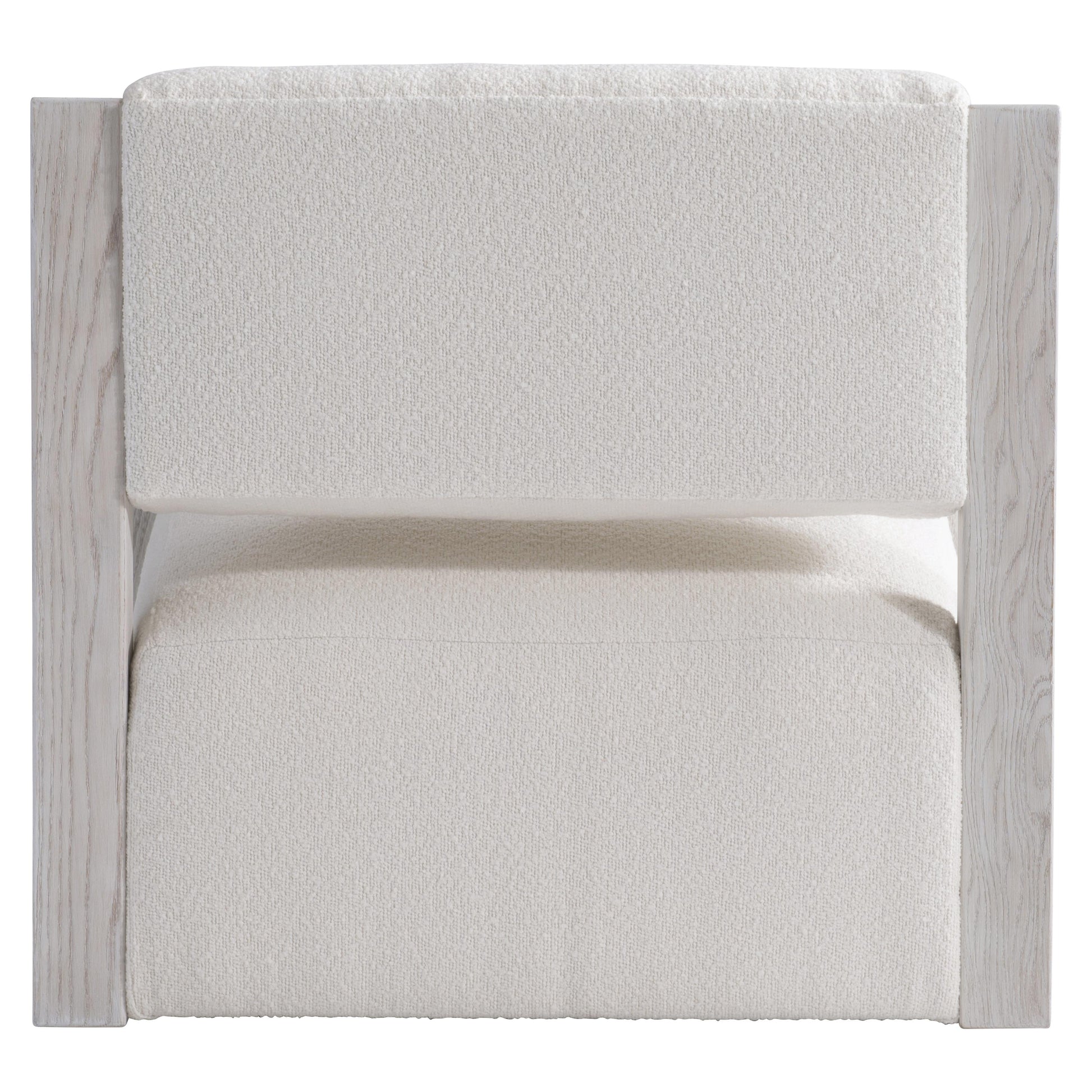 Mica White/Cream/Weathered Bone Fabric Swivel Chair - Ornate Home