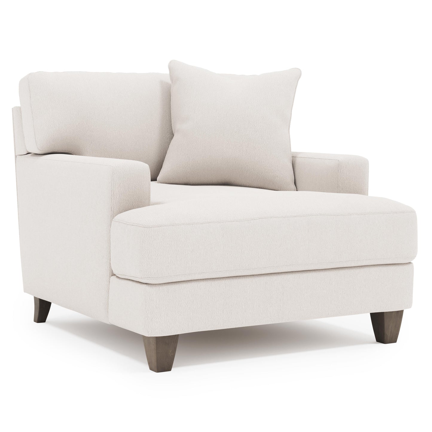 Mila White/Cream Fabric Chair - Ornate Home