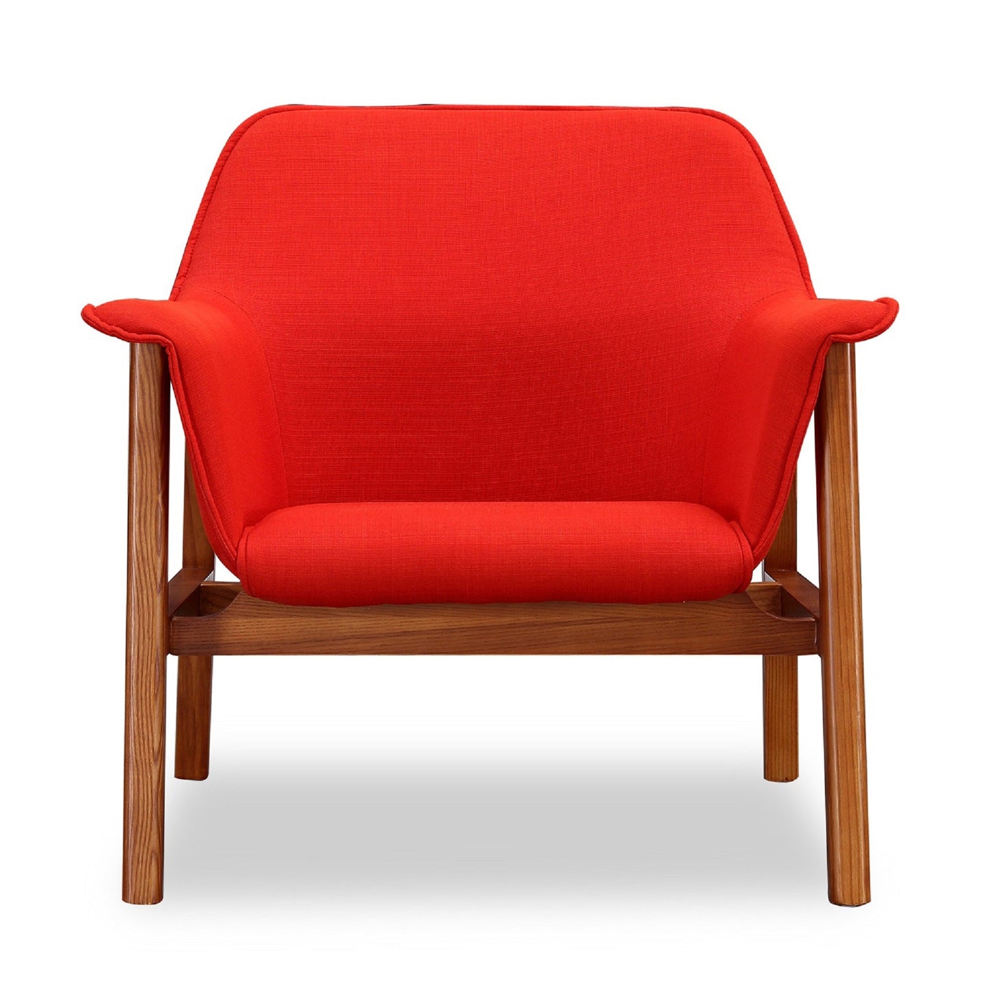 Miller Accent Chair in Burnt Orange and Walnut (set of 2) - Ornate Home