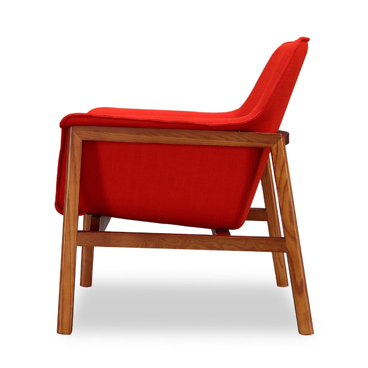 Miller Accent Chair in Burnt Orange and Walnut (set of 2) - Ornate Home