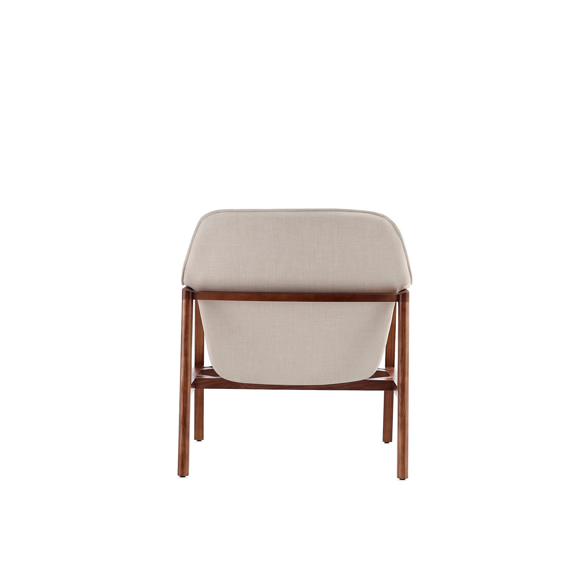 Miller Accent Chair in Cream and Walnut - Ornate Home