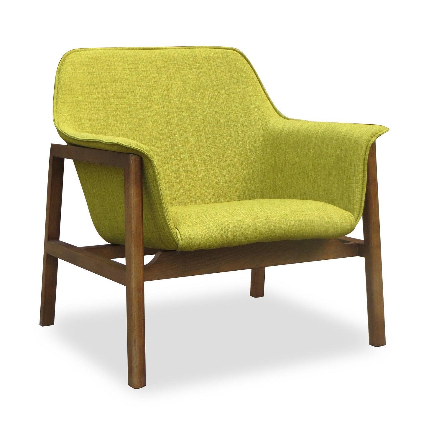 Miller Accent Chair in Green and Walnut (set of 2) - Ornate Home