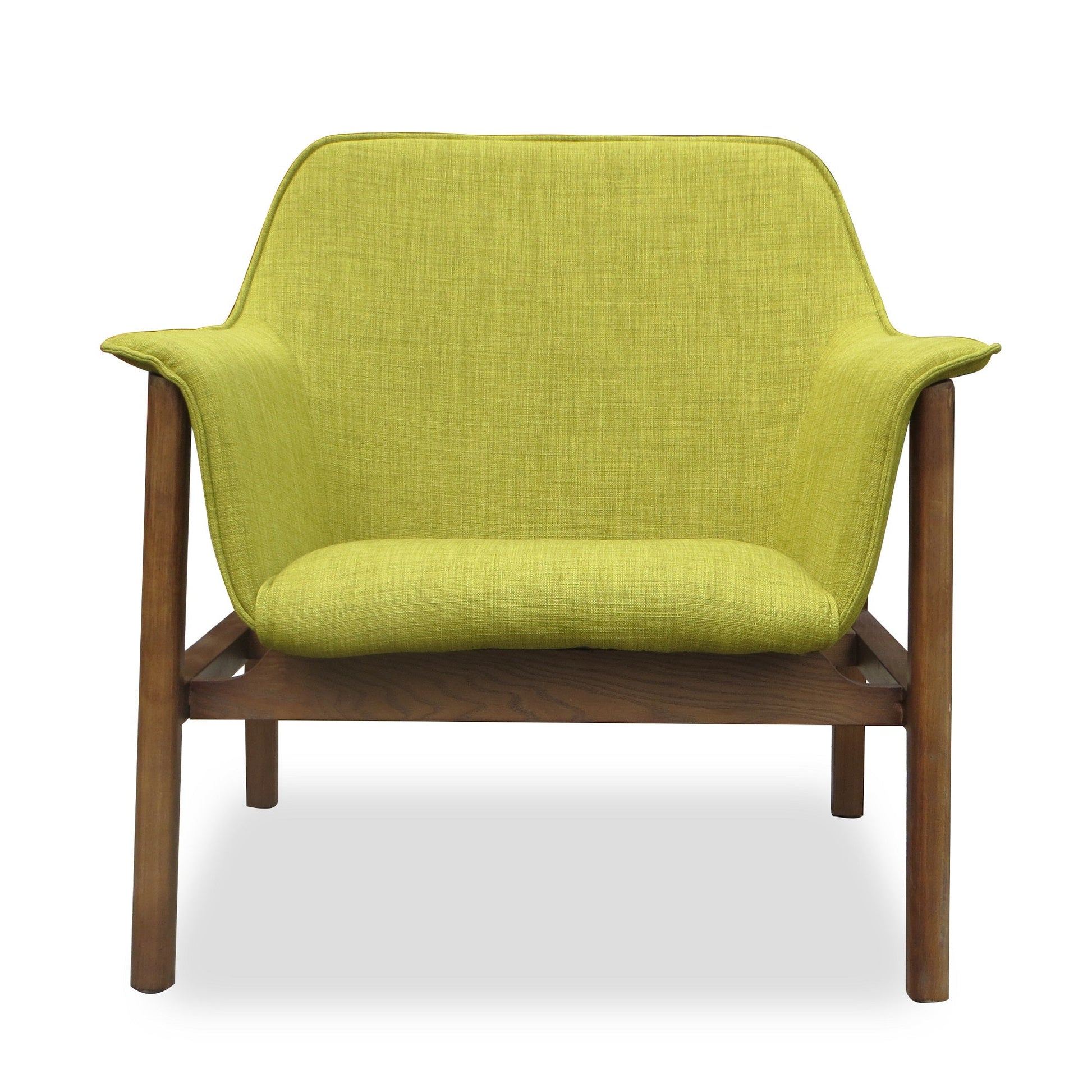 Miller Accent Chair in Green and Walnut (set of 2) - Ornate Home