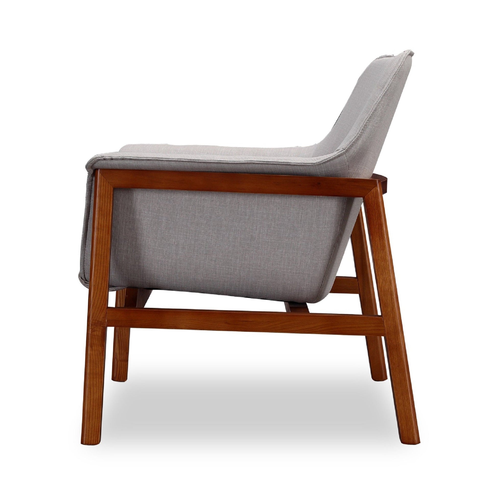 Miller Accent Chair in Grey and Walnut - Ornate Home