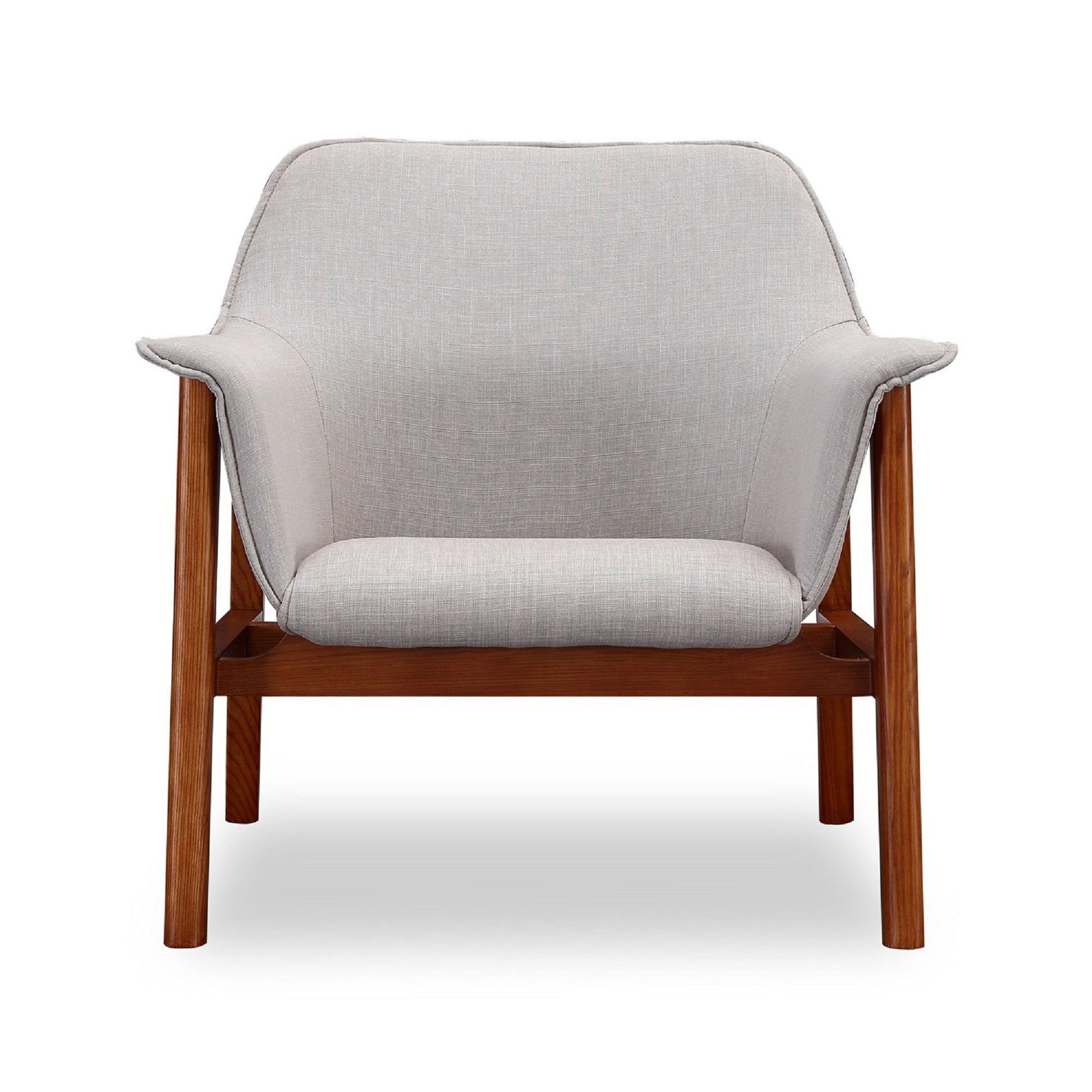 Miller Accent Chair in Grey and Walnut (set of 2) - Ornate Home