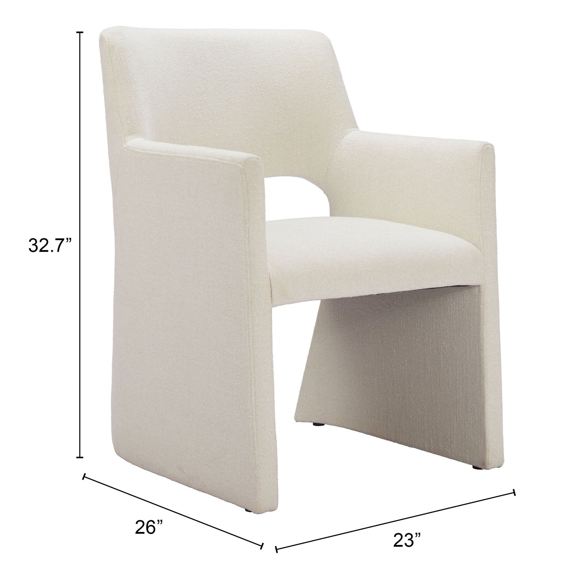 Minet Linen White Dining Chair - Ornate Home