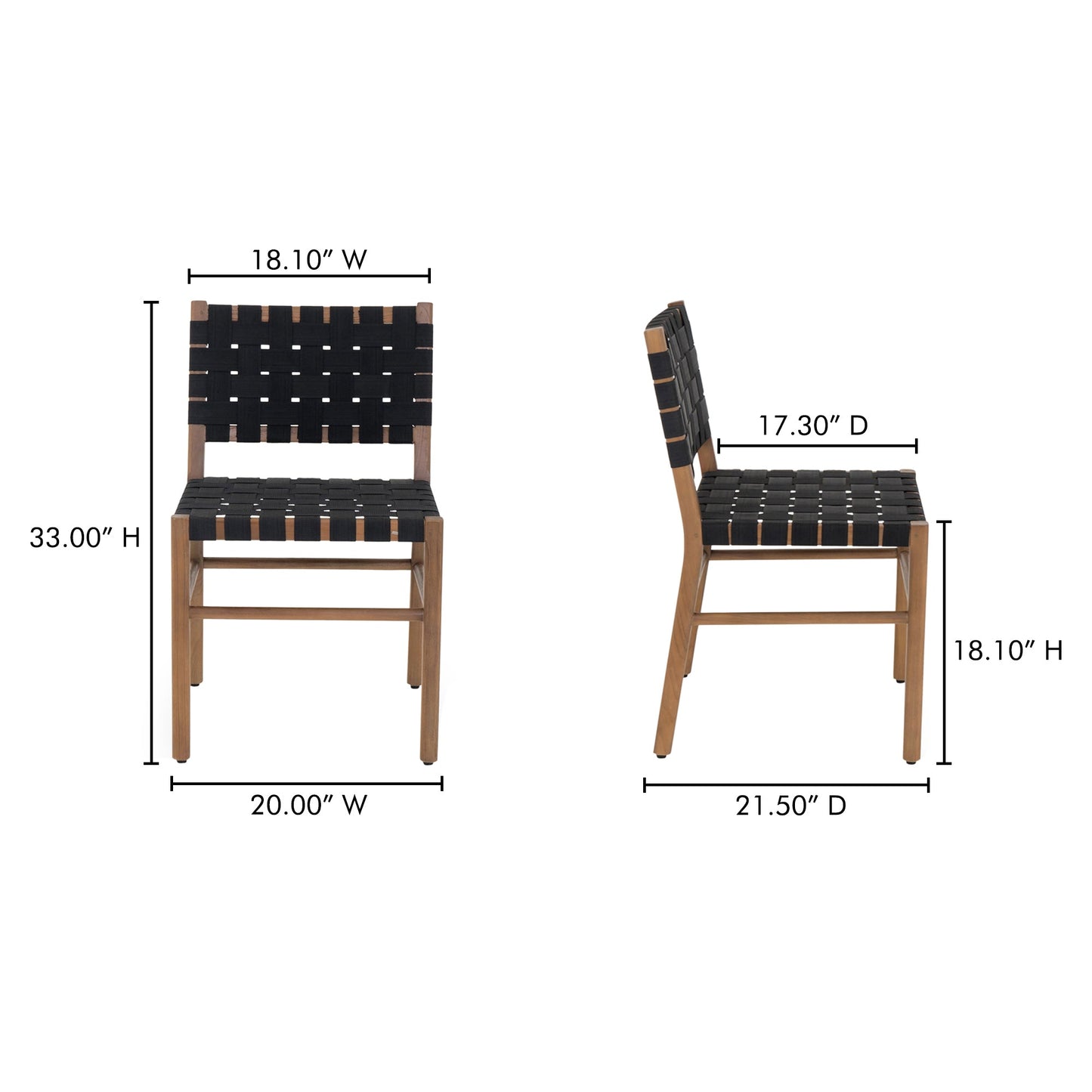 Mira Black Outdoor Dining Chair - Ornate Home
