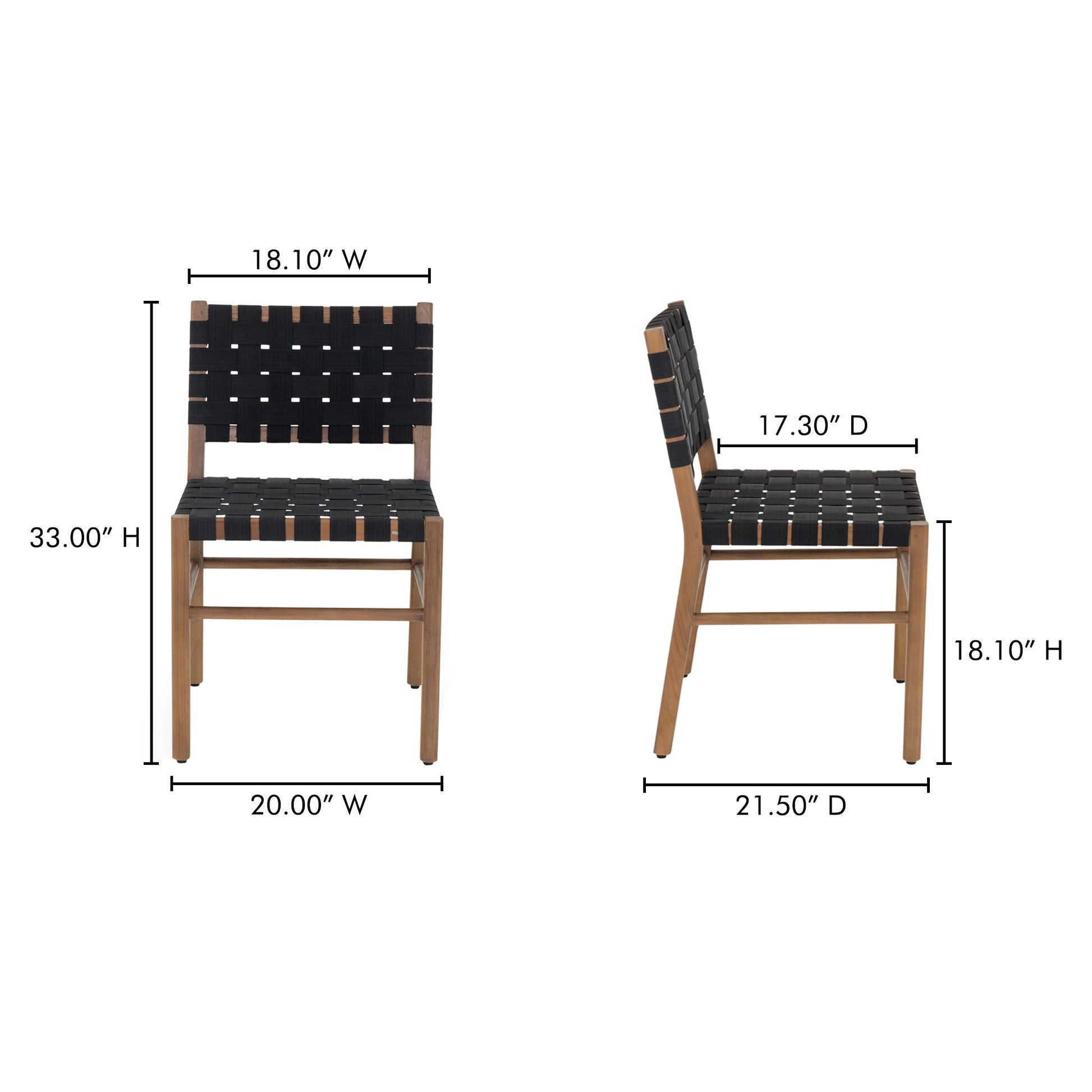 Mira Black Outdoor Dining Chair - Ornate Home