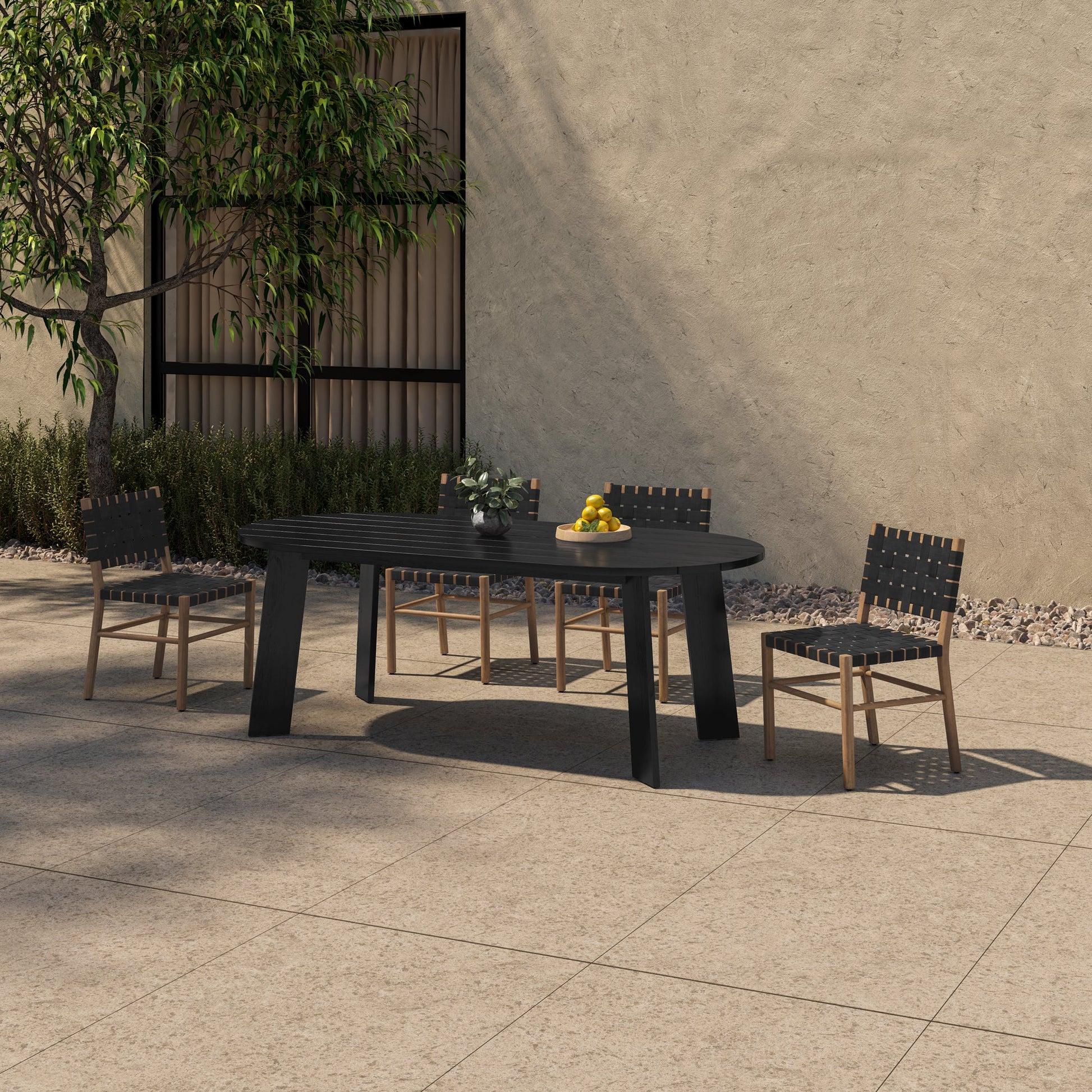 Mira Black Outdoor Dining Chair - Ornate Home
