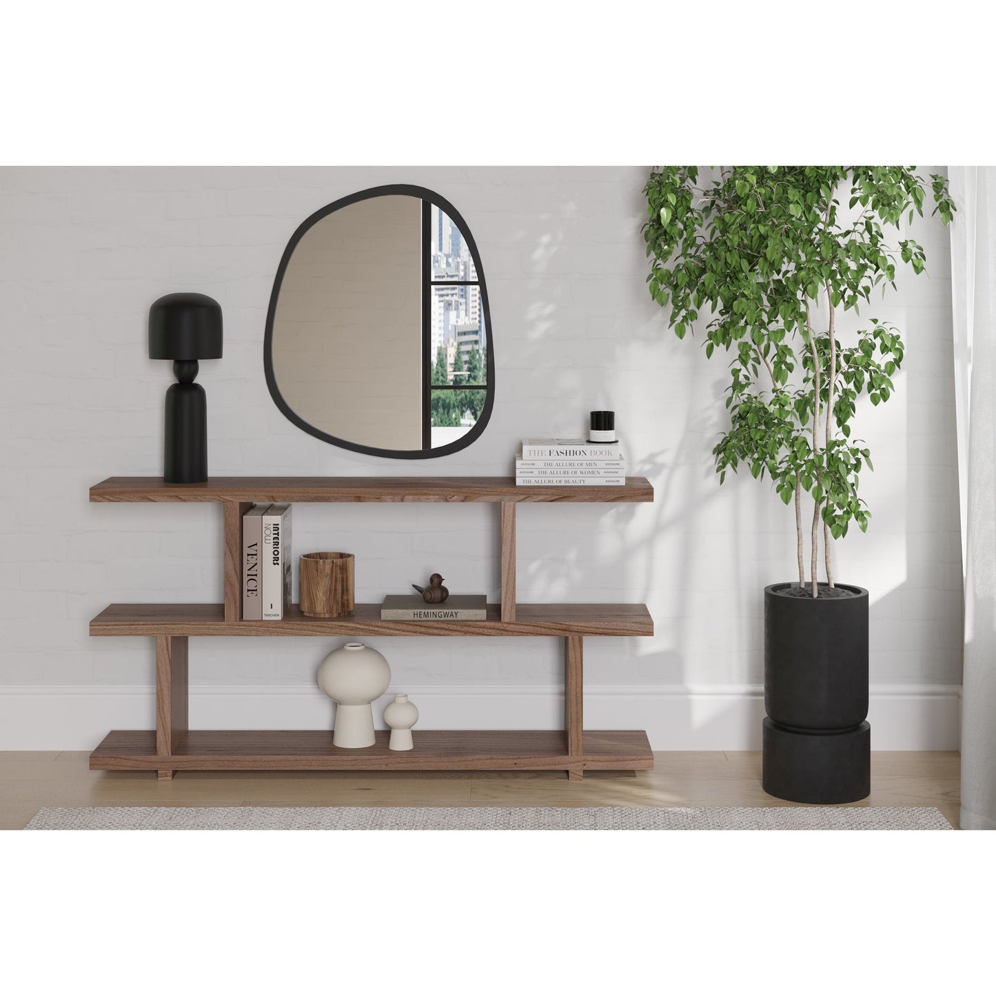 Miri Brown Small Shelf - Ornate Home