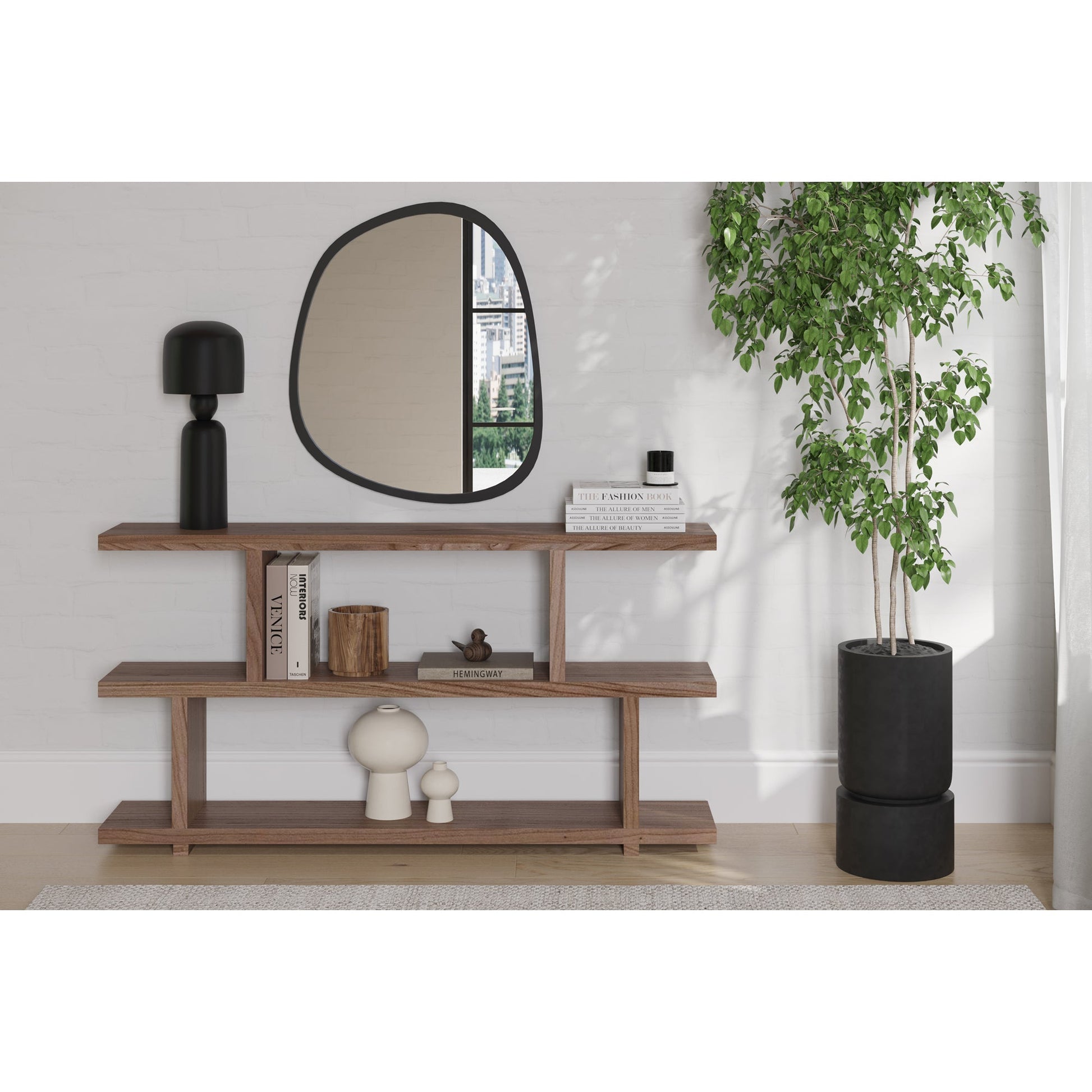 Miri Brown Small Shelf - Ornate Home