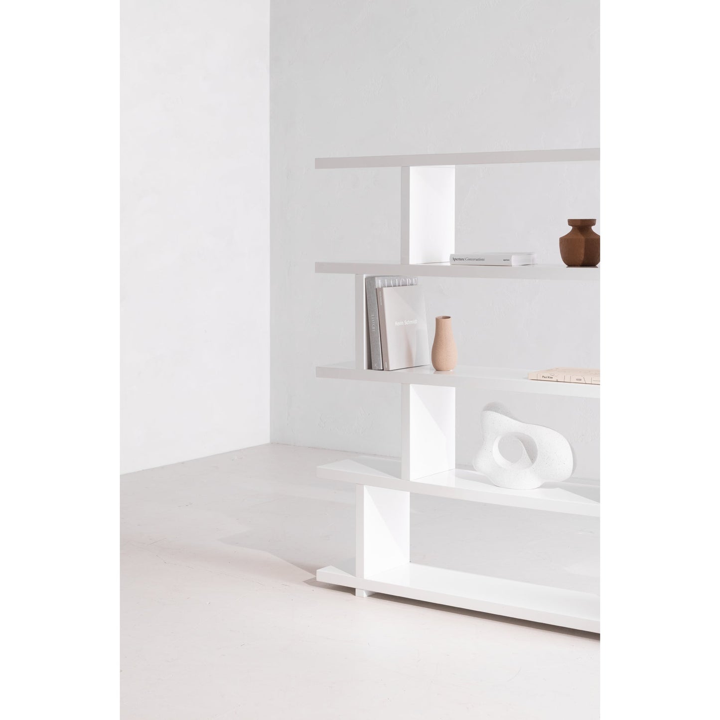 Miri White Large Shelf - Ornate Home