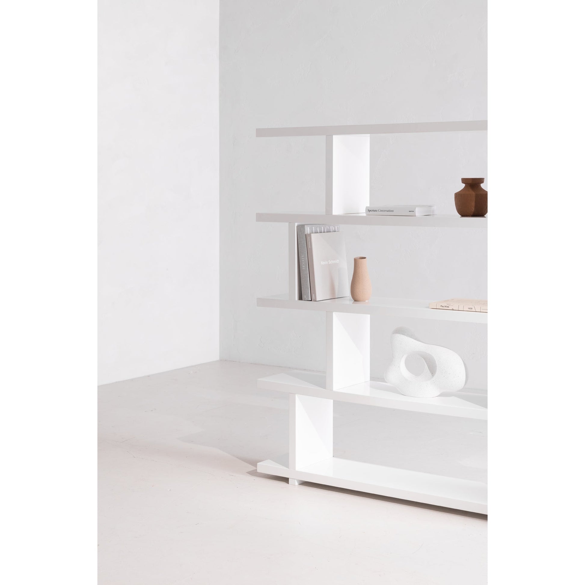 Miri White Large Shelf - Ornate Home
