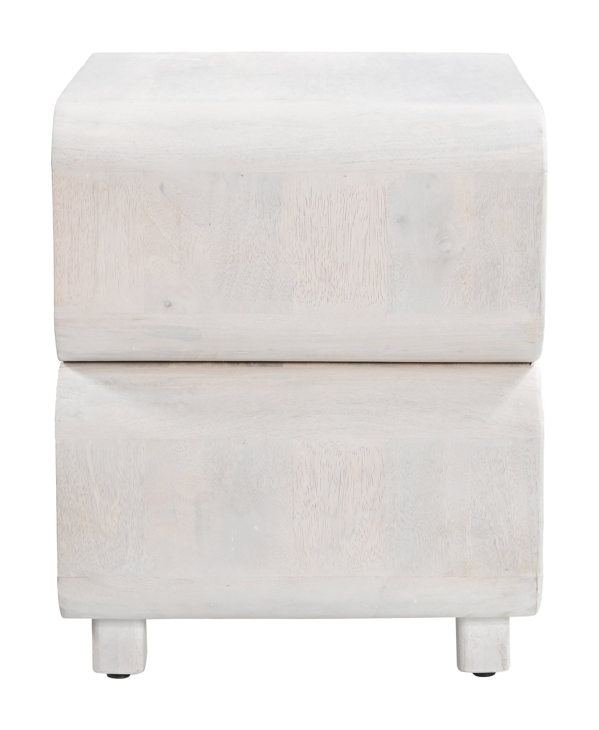 Miro Whitewashed Nightstand - Ornate Home