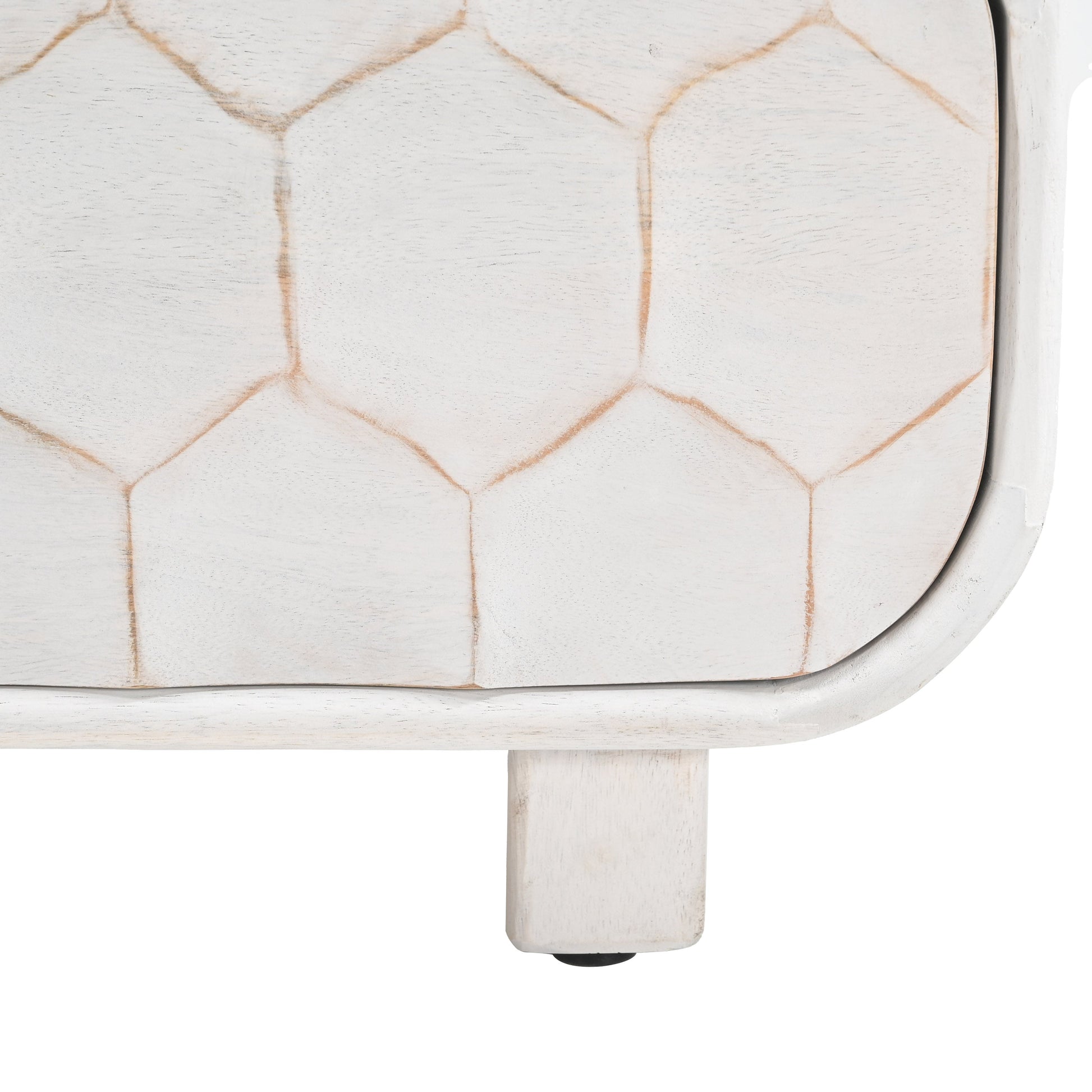 Miro Whitewashed Nightstand - Ornate Home