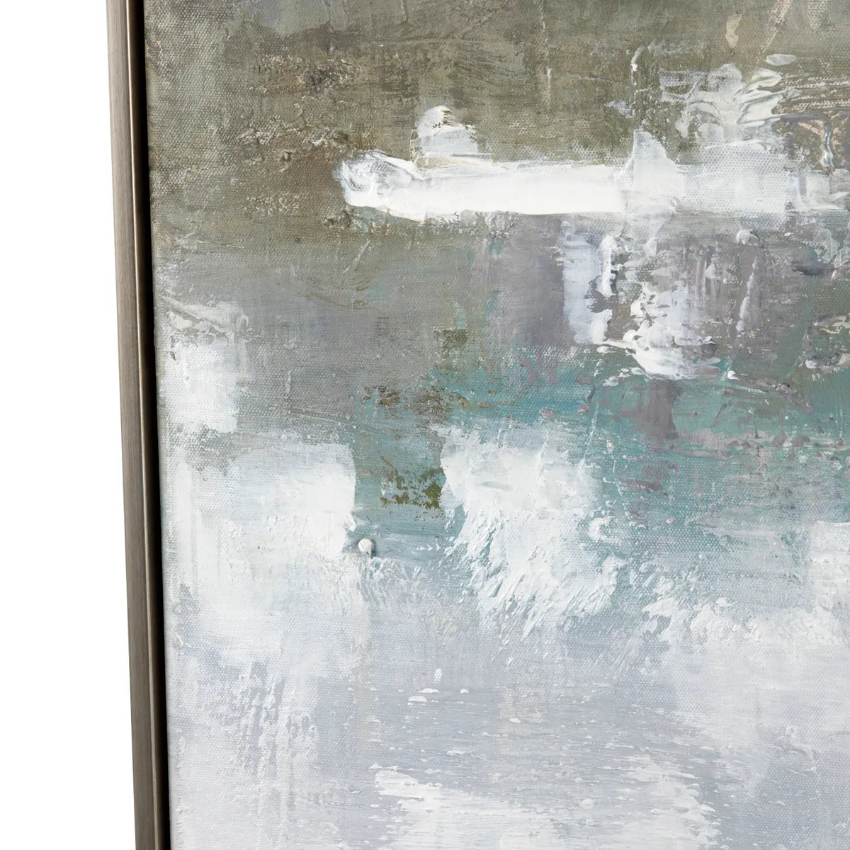 Misty Greens Gray Canvas - Ornate Home