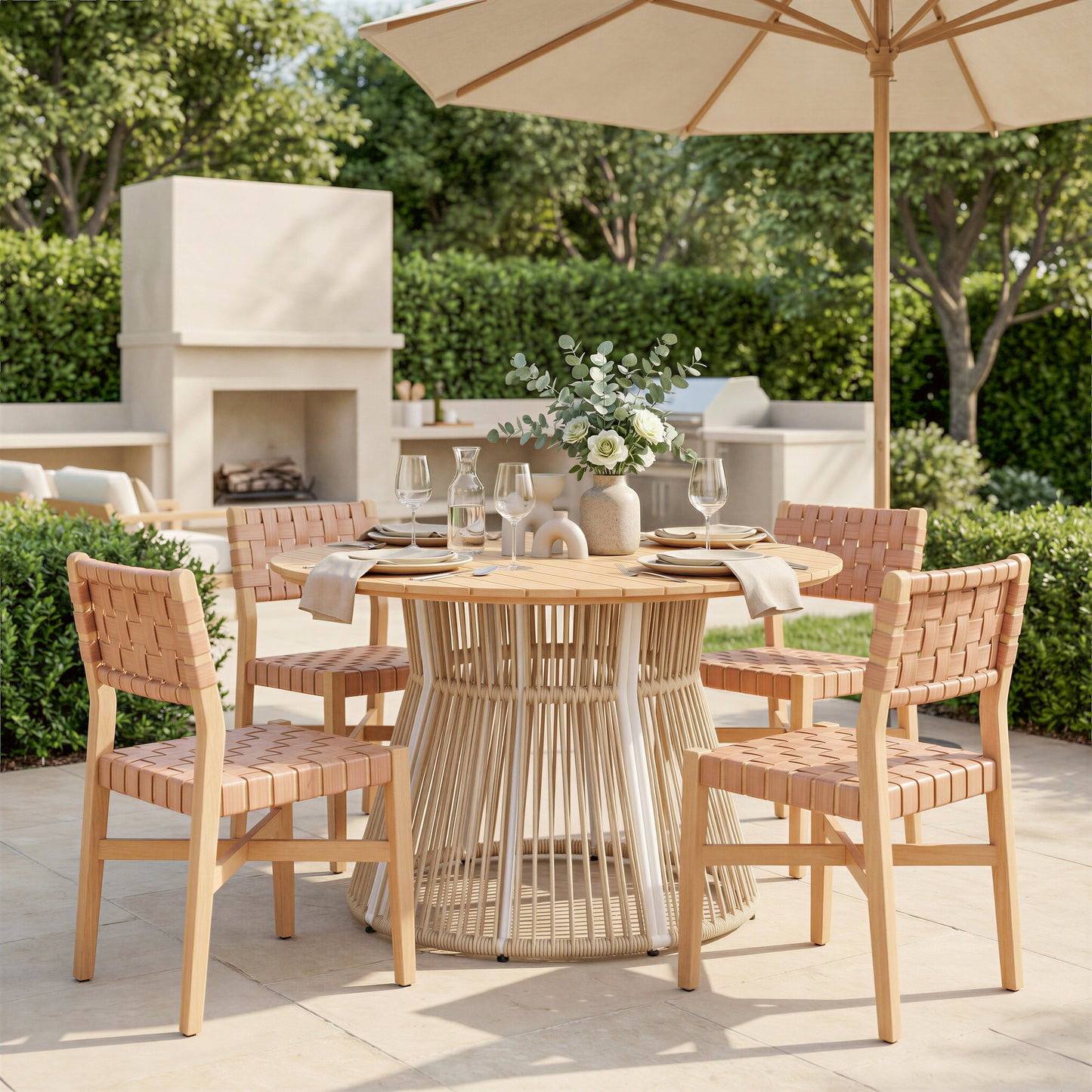 Mizuya Brown Outdoor Dining Chair - Ornate Home
