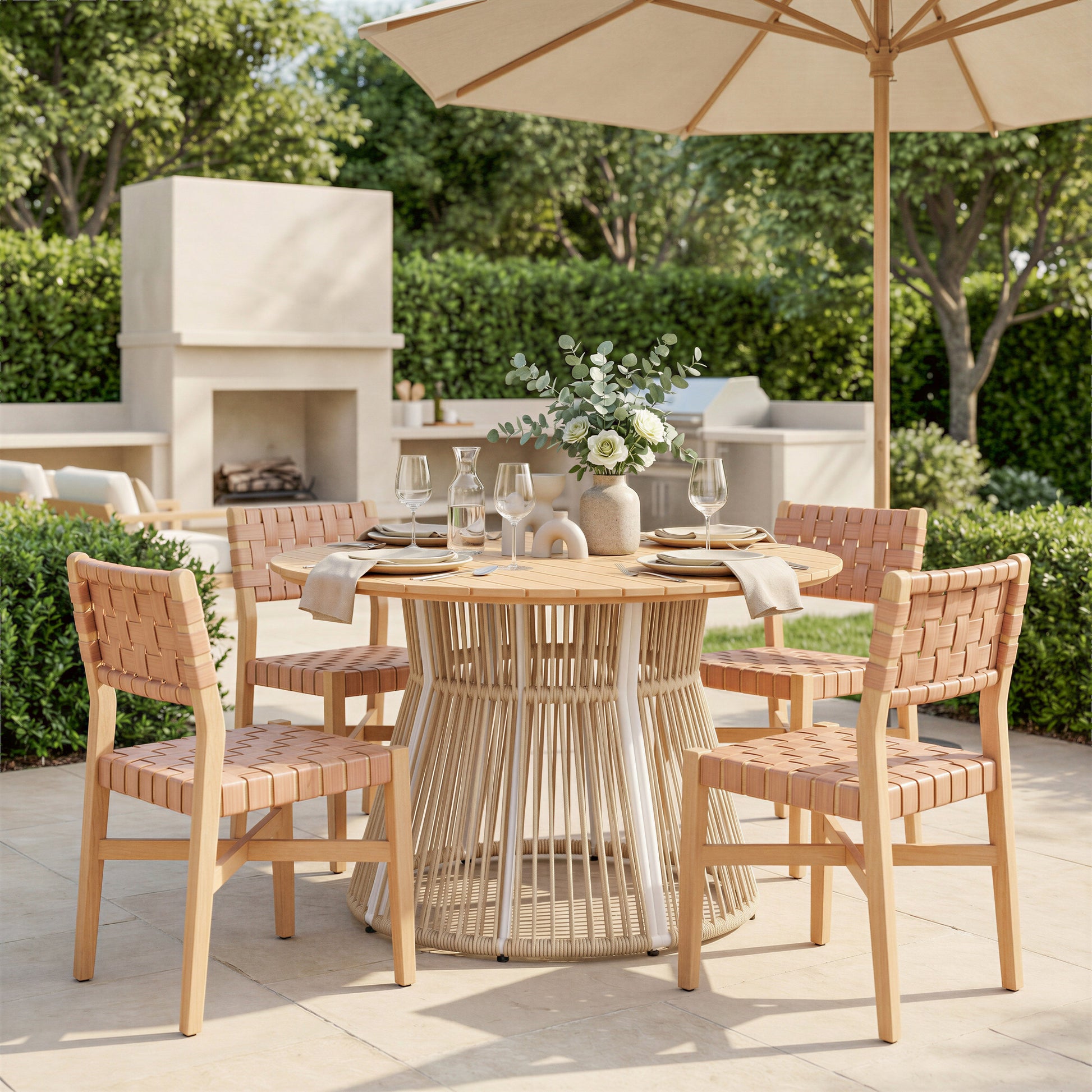 Mizuya Brown Outdoor Dining Chair - Ornate Home