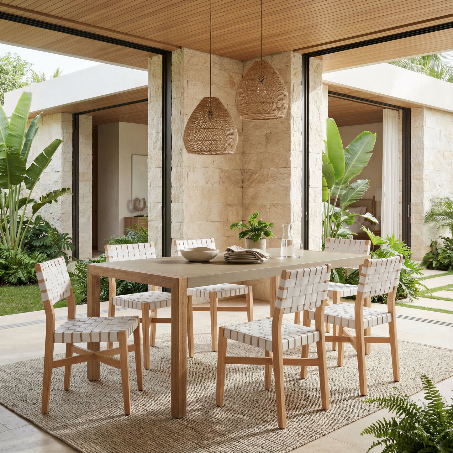 Mizuya White Outdoor Dining Chair - Ornate Home