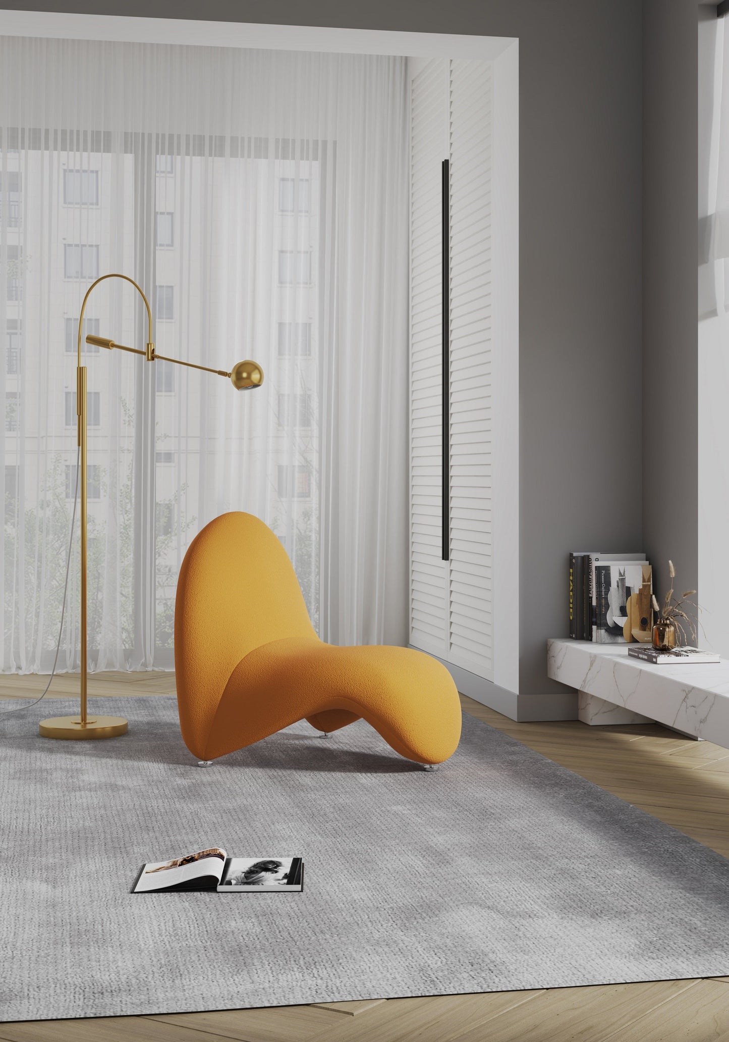 MoMa Accent Chair in Yellow - Ornate Home