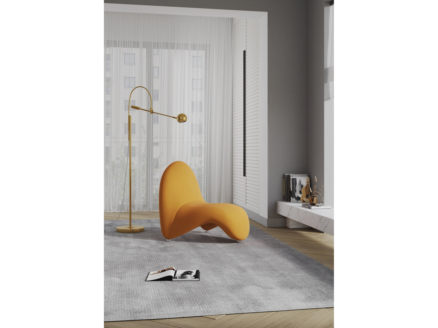 MoMa Accent Chair in Yellow (set of 2) - Ornate Home