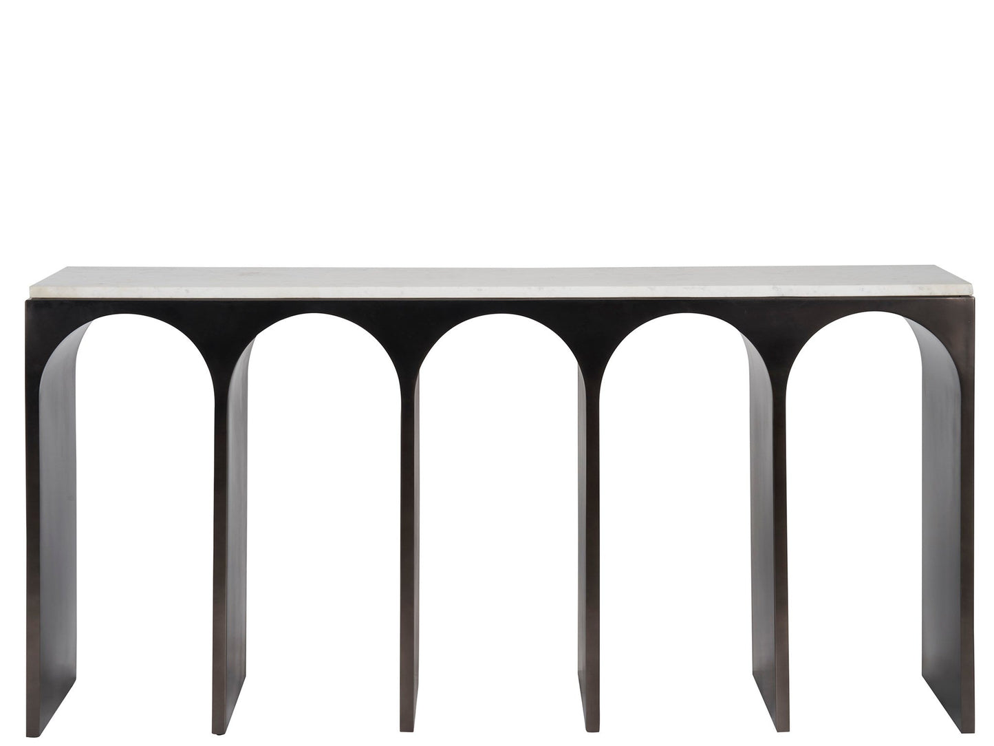 Moda White Banswara/Aged Satin Pewter Console Table - Ornate Home